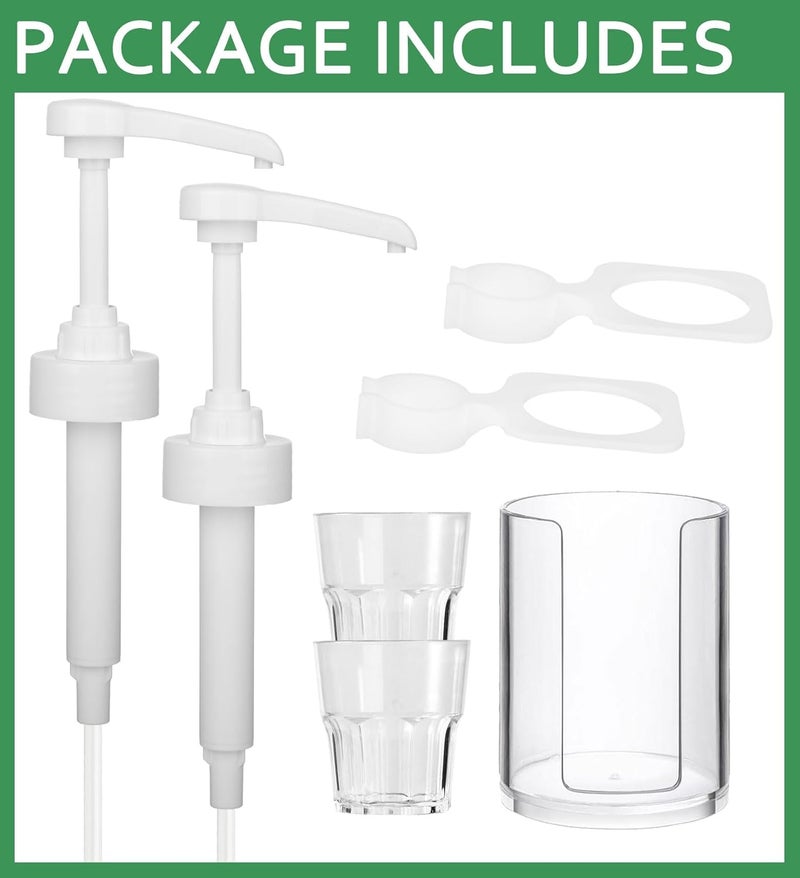 onsogi Dispenser Pumps for Listerine 1 or 1.5 Liter Mouthwash Bottles with Cup Holders, Resuable Cups and Clear Plastic Paper Cup Dispenser - Fits Total Care, Original, Zero Alcohol, Cool Mint, etc - Image 2